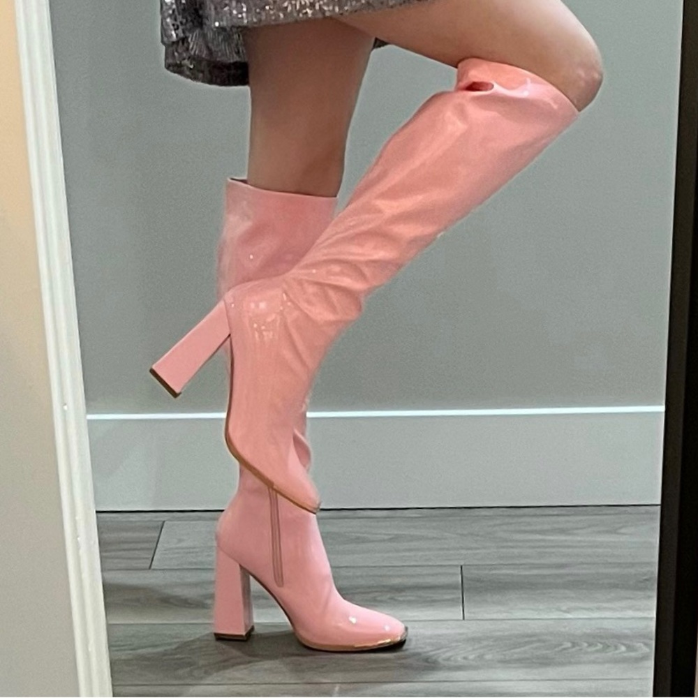 ❌ SOLD ❌ Pink Knee High Boots